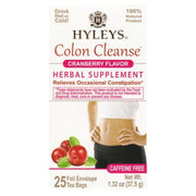 Hyleys Colon Cleanse Tea Cranberry Flavor - Digestive Support & Weight Management - Caffeine-Free - 25 Tea Bags