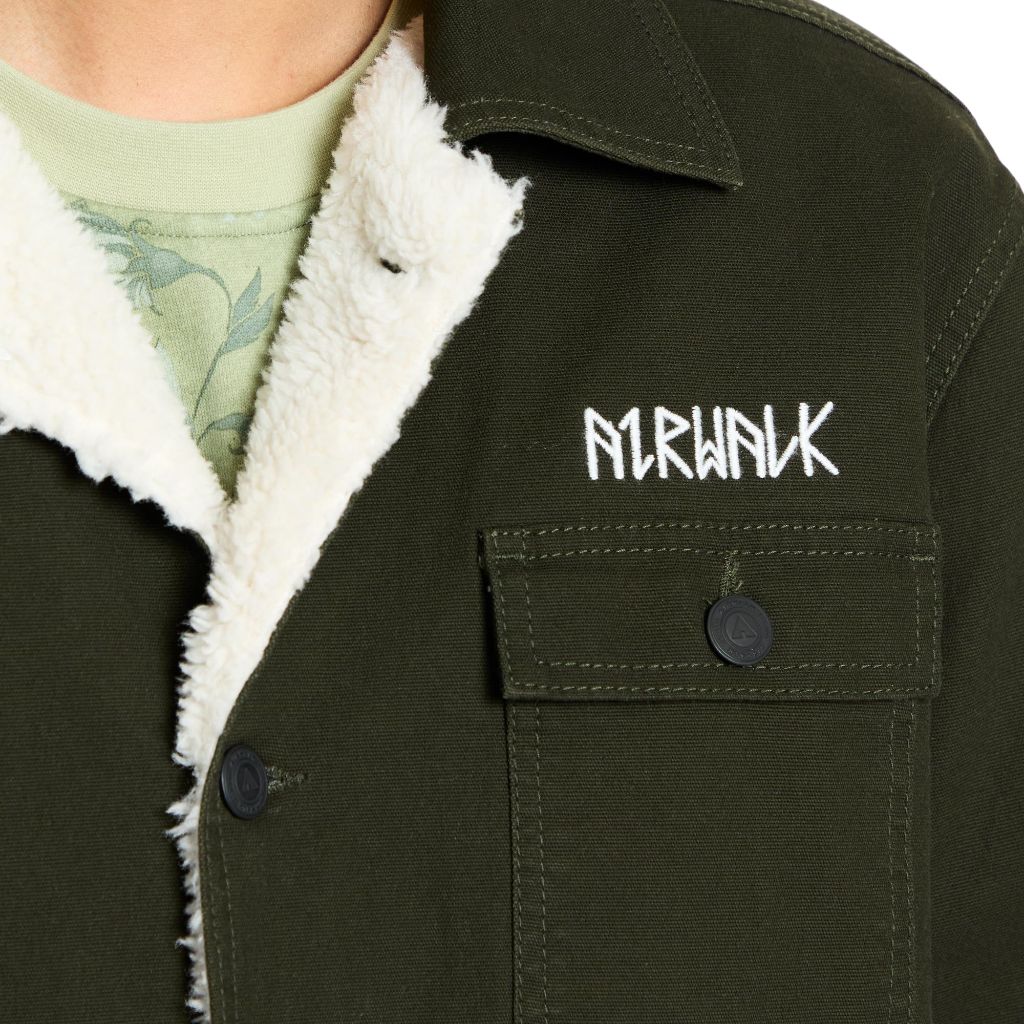 SZ L, Airwalk Men's Sherpa-Lined Shirt Jacket