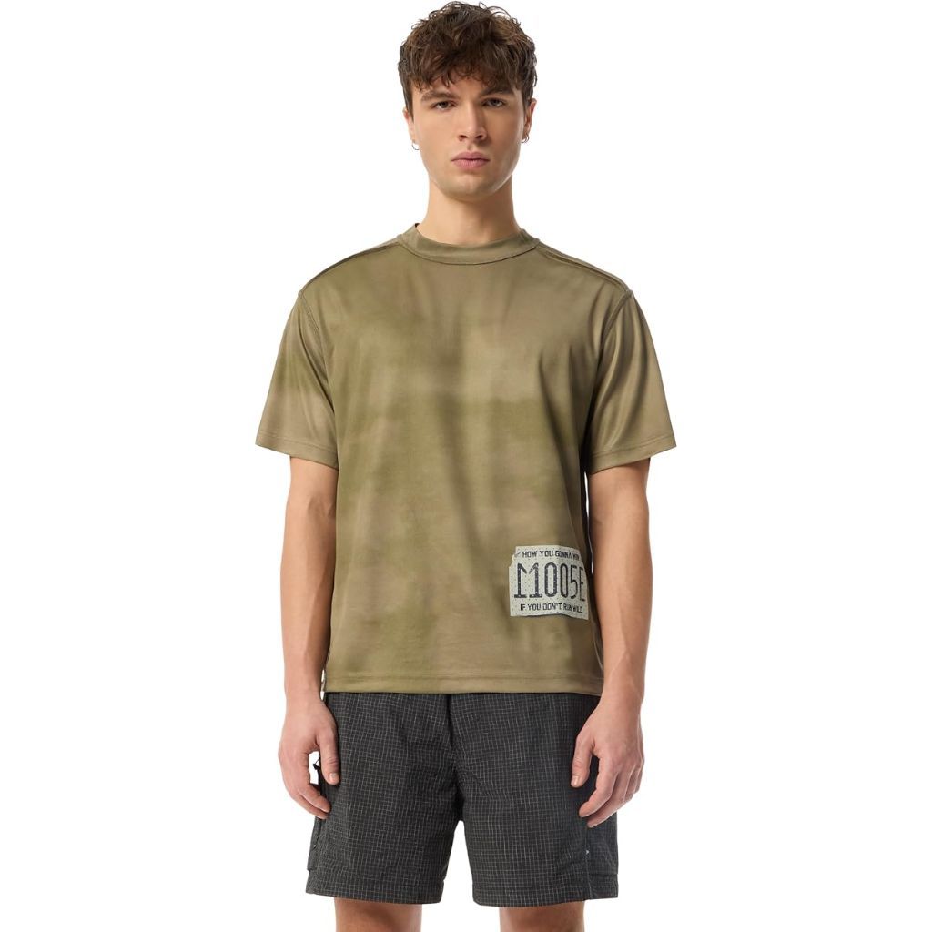 Men's Wilder Quick Dry Oversized Graphic T-Shirt - Olive Sun Fade, Size XL