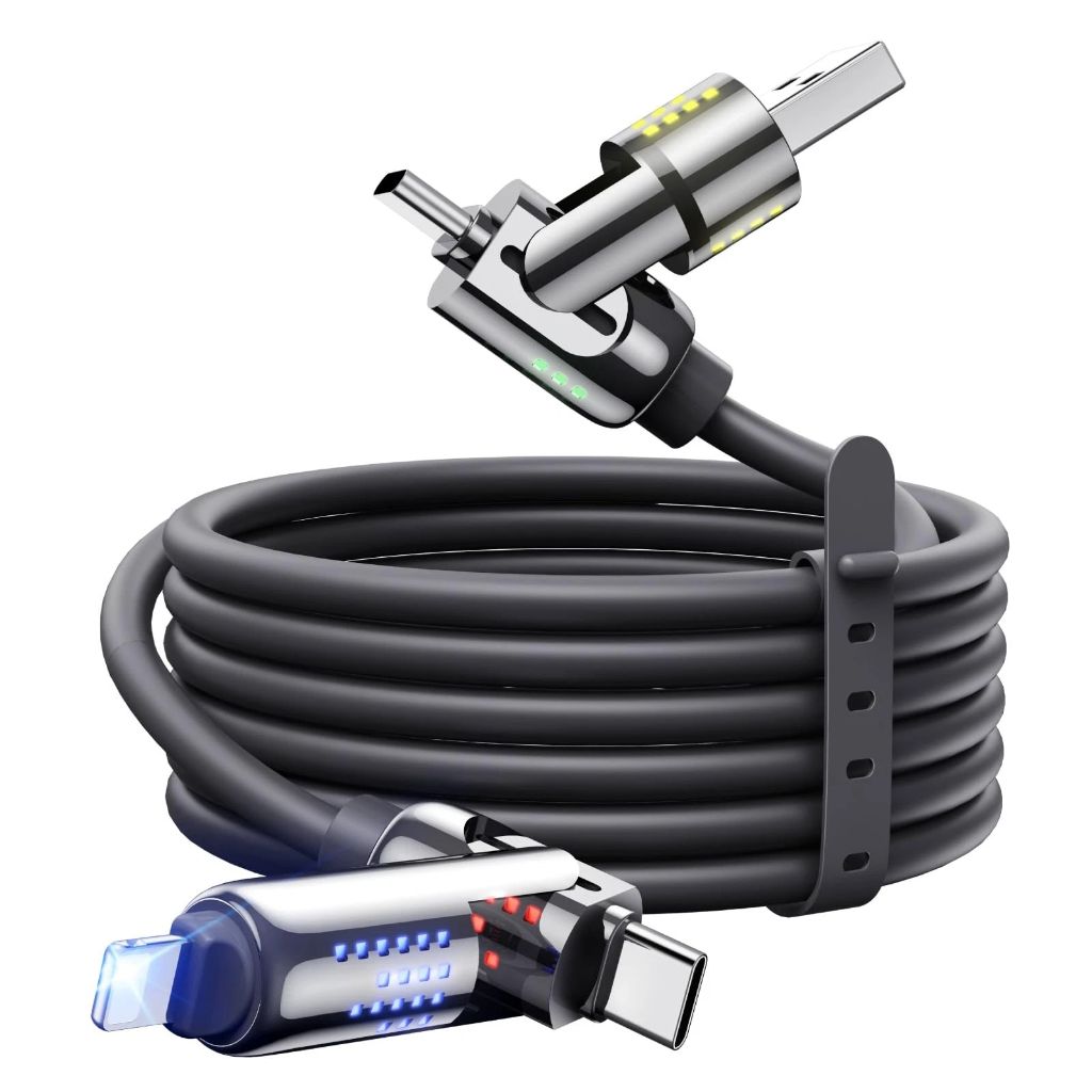 240W 4-in-1 USB-C To Lightning Charging Cable, 6.6ft.
