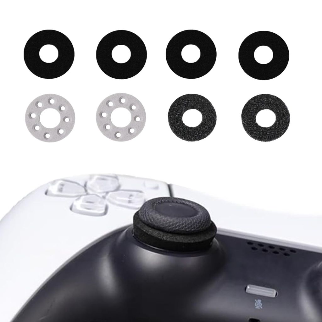 Buffering Precision Rings for Xbox, 3 Different Strengths - 8pcs, Black & Gray