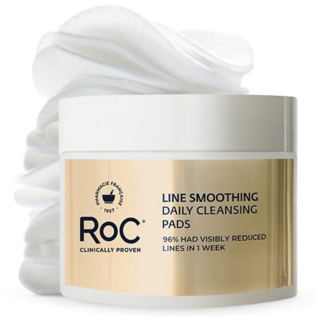 RoC Resurfacing Disks  Hypoallergenic Exfoliating Makeup Remover Pads Oil-Free Daily Cleanser  28 Ct