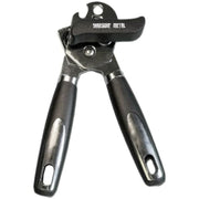 Shreddin’ Metal Manual Can Opener, Stainless Steel 3 in 1 with Bottle Opener and Jar Lid Lifter, Ergonomic Soft Grip Handle