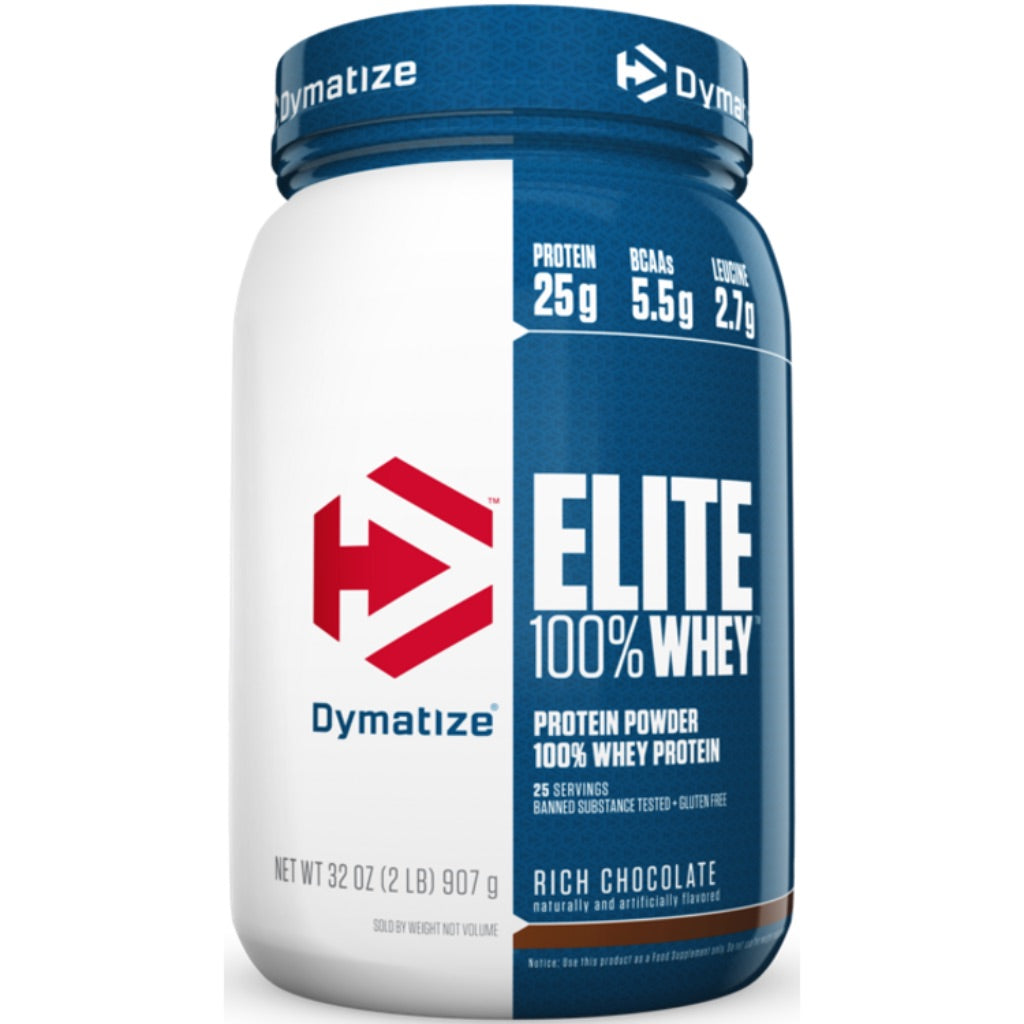 Dymatize Elite 100% Whey Protein Powder, Rich Chocolate, 2 lbs