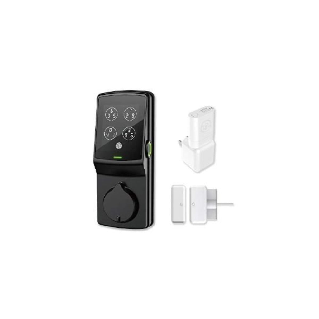Lockly Secure Pro Bluetooth Fingerprint Wi-Fi Keyless Entry Smart Door Lock  - Matte Black