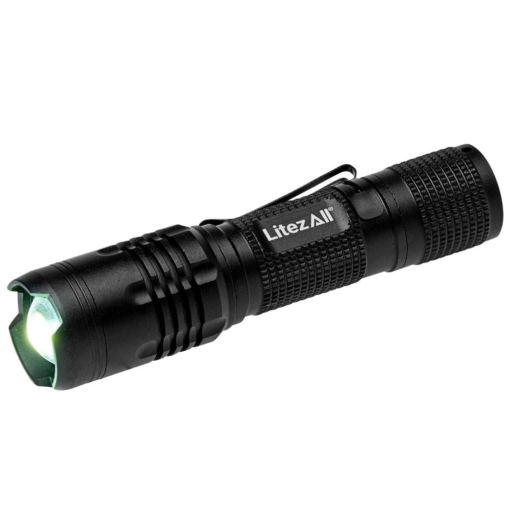 LitezAll 400 Lumen Tactical Flashlight – Small Tactical Flashlight with Zoom Focus Beam