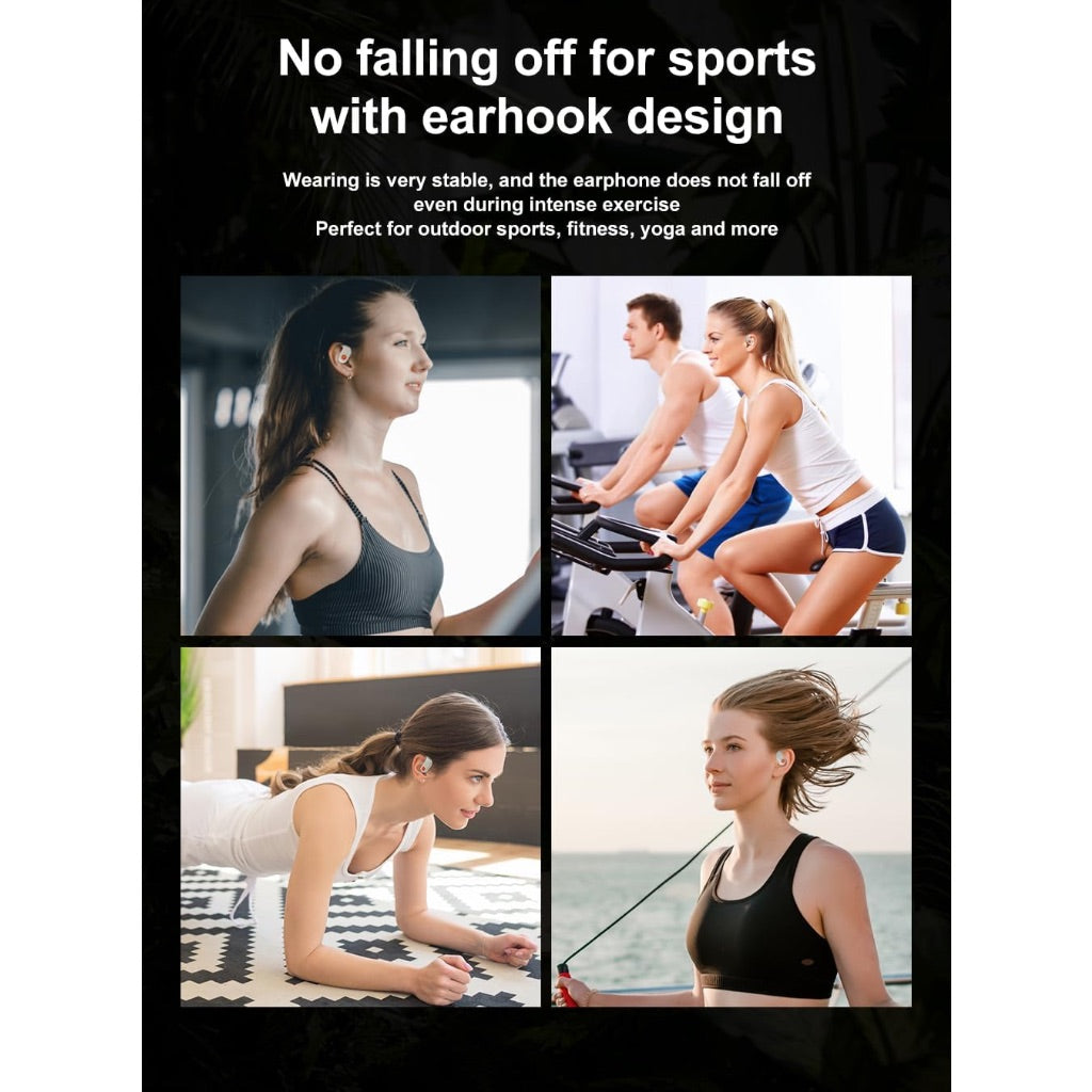 SIVGA SO1 Open Ear Bluetooth Ear Hook Headphones with Digital Display Charging Case (White)