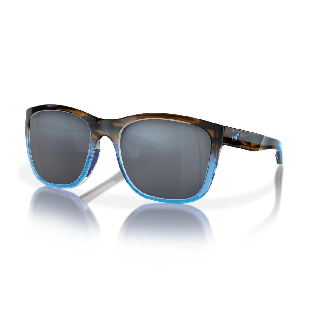 Fin-Nor Men's Tilloo Sunglasses, Grey-Brown Stripe/Blue Fade Frame, M/L