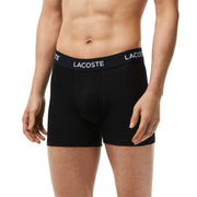 Lacoste Men's 5-Pack Regular-Fit Stretch Logo Band Boxer Briefs - Black Size M