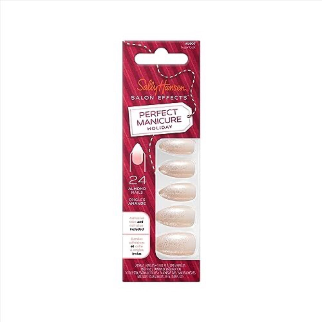 Sally Hansen Salon EffectsÂ® Perfect Manicureâ„¢ Press-on Nails, Premium Fake Nails Available in Coffin, Square, Oval and Almond 8.0 G