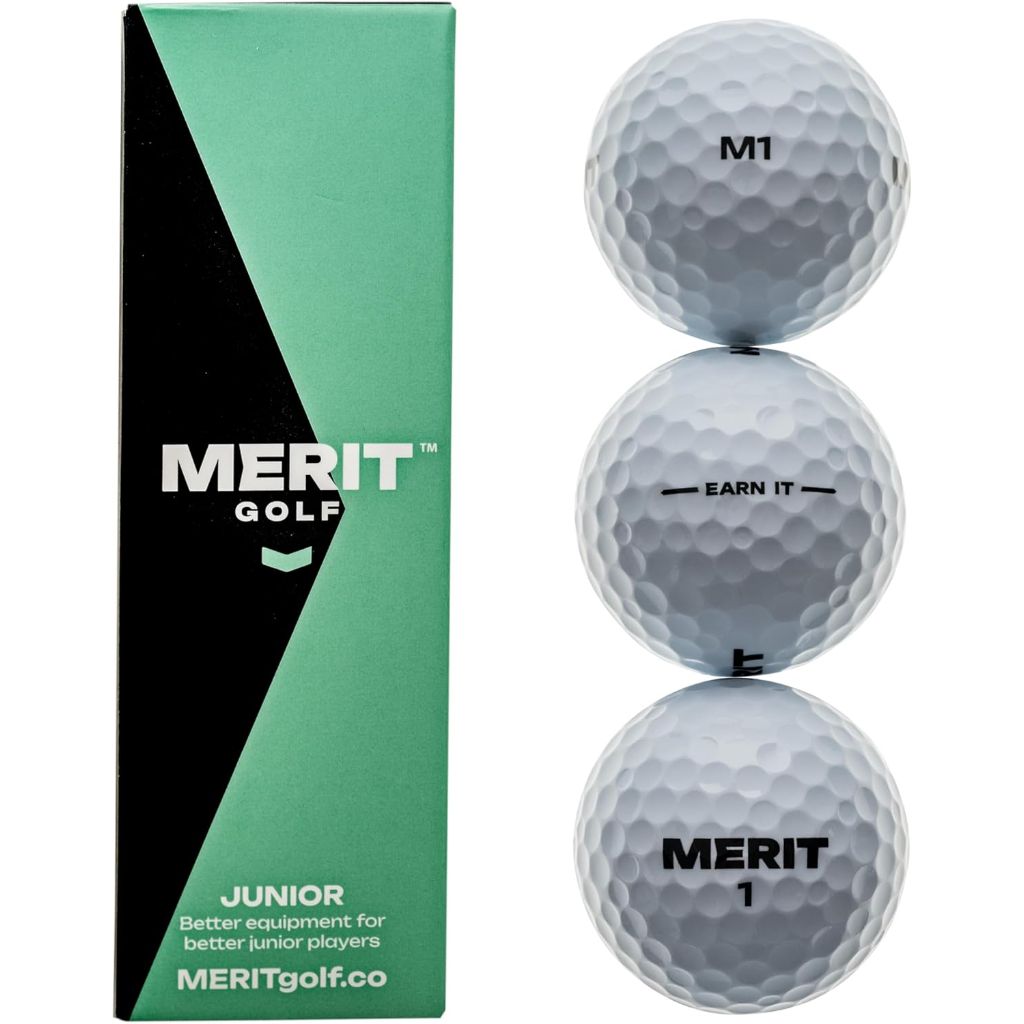 Merit M1 Junior Golf Balls, 12 Pack - For Kids 13-17, Swing Speeds Over 80 MPH