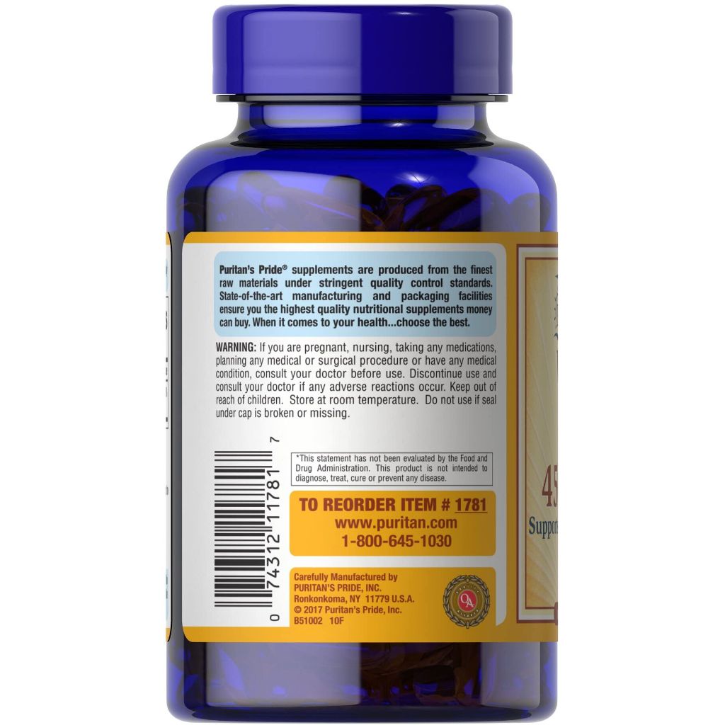 Puritan's Pride Vitamin E 450 Mg, Supports Immune Function, 100 Count