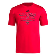Adidas Mens D.C. United Pre-Game Short Sleeve Soccer T-Shirt,Red/D.C. United,Large