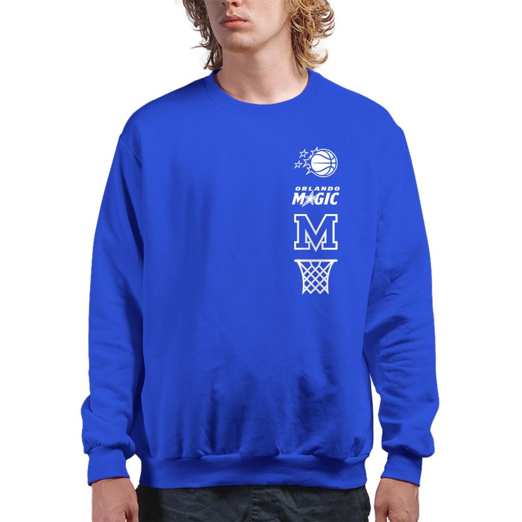 Orlando Magic LC Stacked Logo - NBA Adult Crew Fleece For Adults, Small