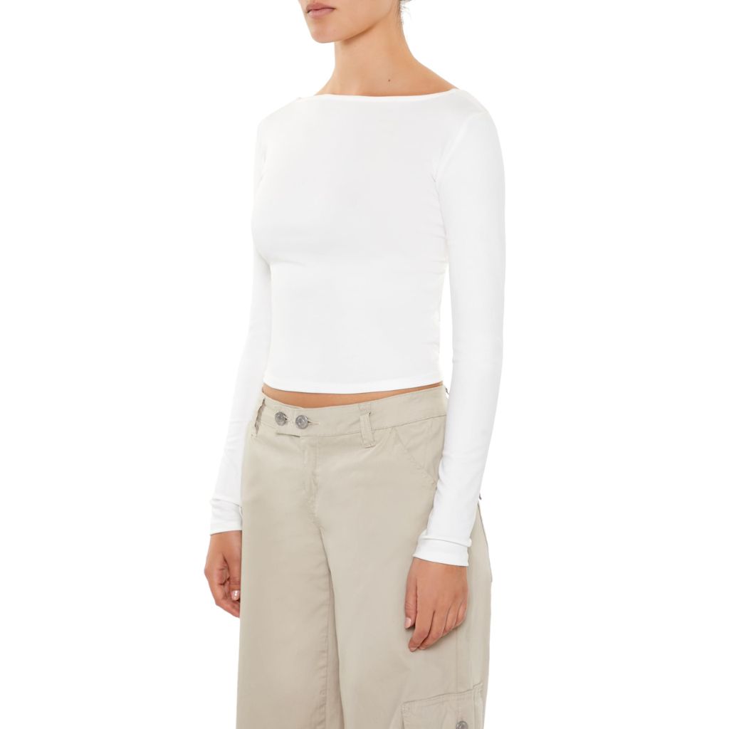 Forever 21 Women's Lace-Up High-Neck Top White X-Large