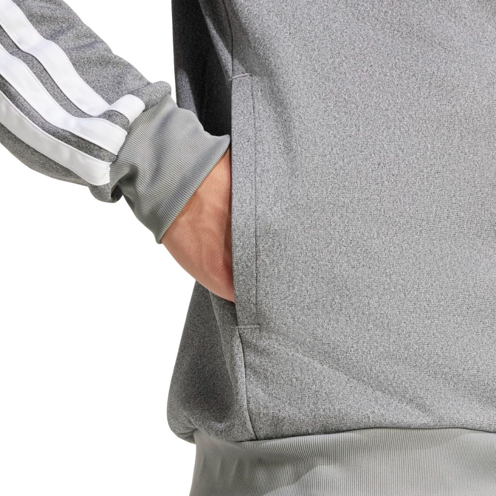 adidas Men's Tricot Regular Fit Sportswear Track Top - Black Mélange, Size Medium Tall