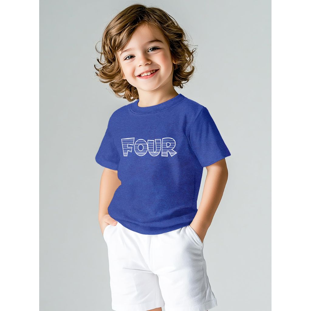 SZ 5Y, Unordinary Toddler 4th Birthday Shirt Boys | Charcoal Blue