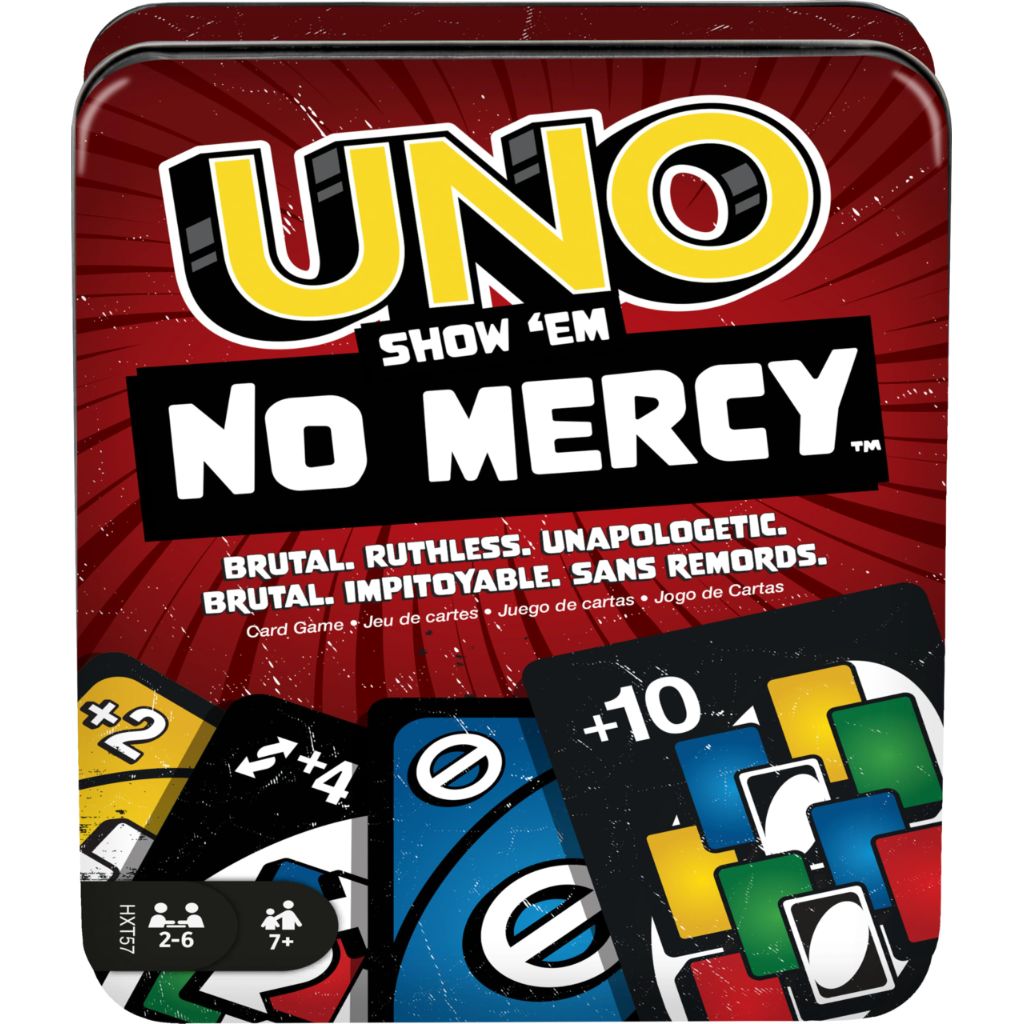 Mattel Games UNO Show ‘em No Mercy Card Game in Storage & Travel Tin