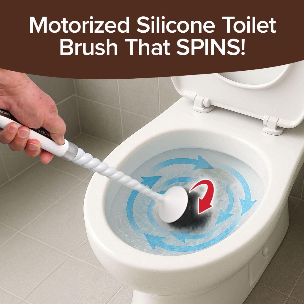 Horsepower Unicorn Electric Toilet Brush – Motorized 360° Silicone Bristles