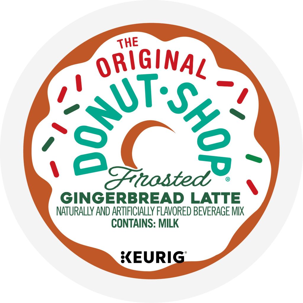 The Original Donut Shop One Step Latte, Frosted Gingerbread, Keurig Single Serve K-Cup Pods, 20 Count