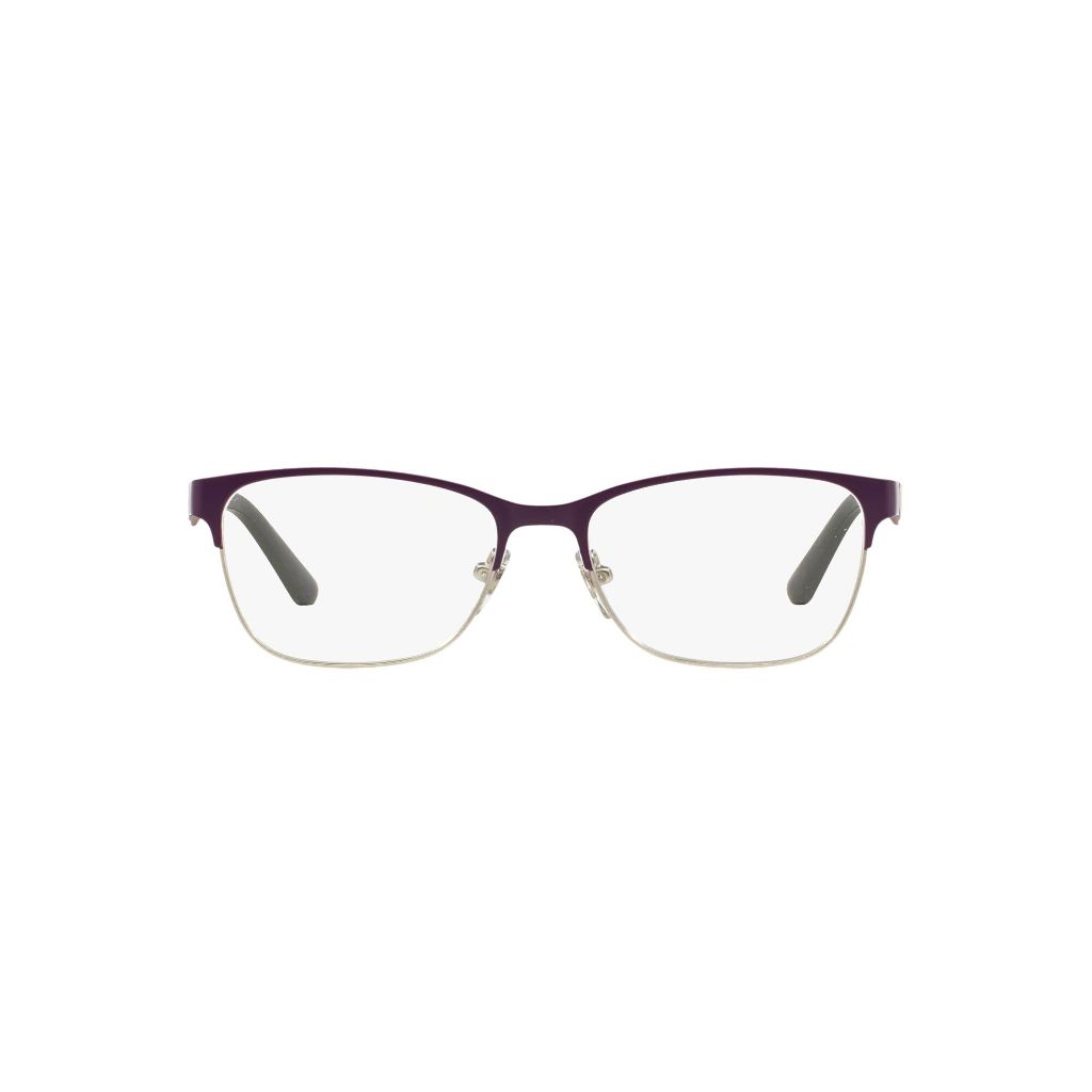 Vogue Eyewear Womens VO3940 Square Prescription Eyewear Frames, Top Brushed Plum/Silver/Demo Lens, 54 mm