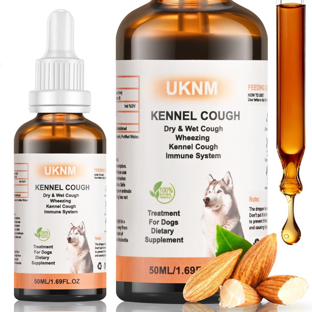UKNM Kennel Cough Treatment Drops for Dogs - Immune Support & Allergy Relief, 50ml