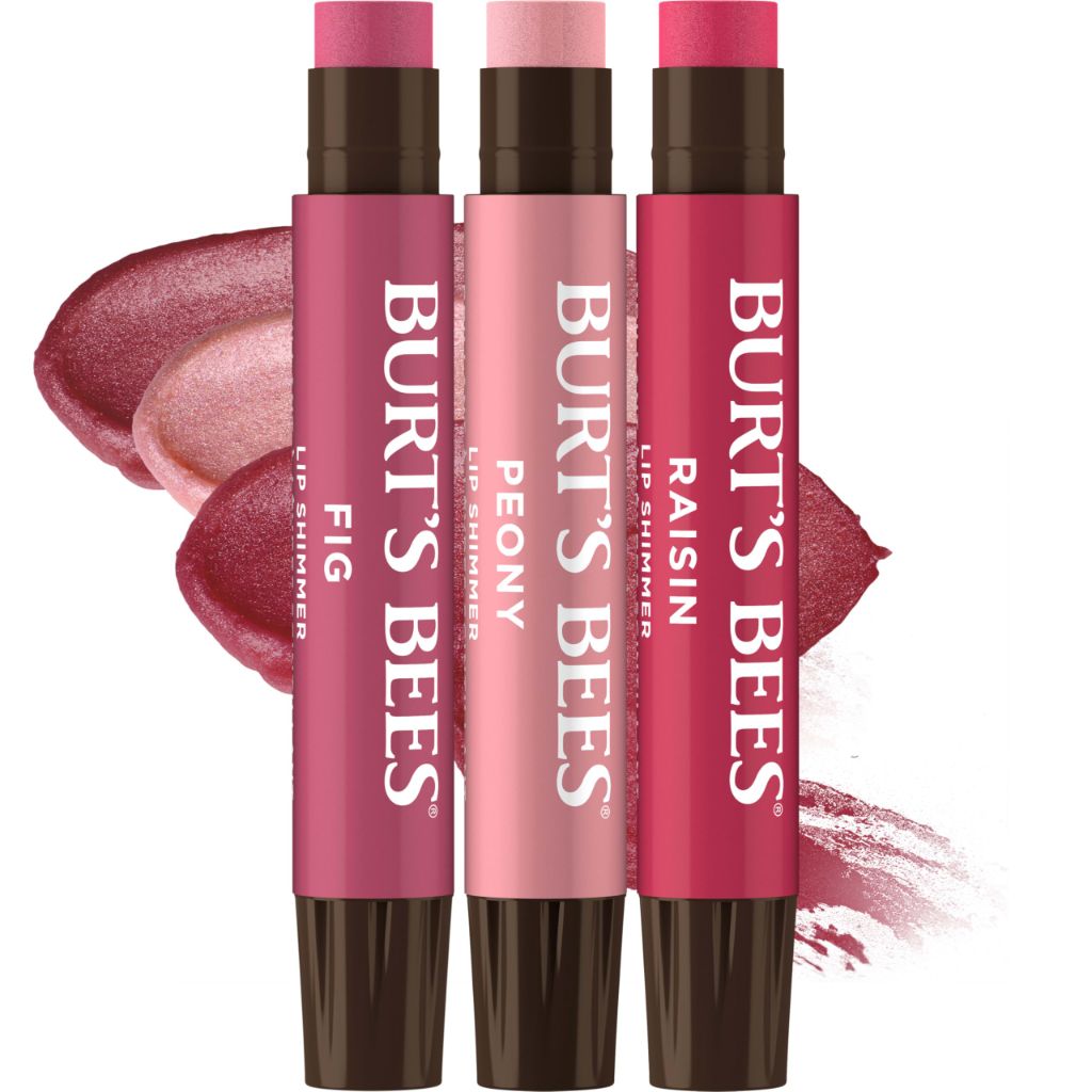 Burt's Bees Lip Shimmer Nude Collection, 3 Warm Shades; Value Pack, 3 Tubes x 0.09 Oz