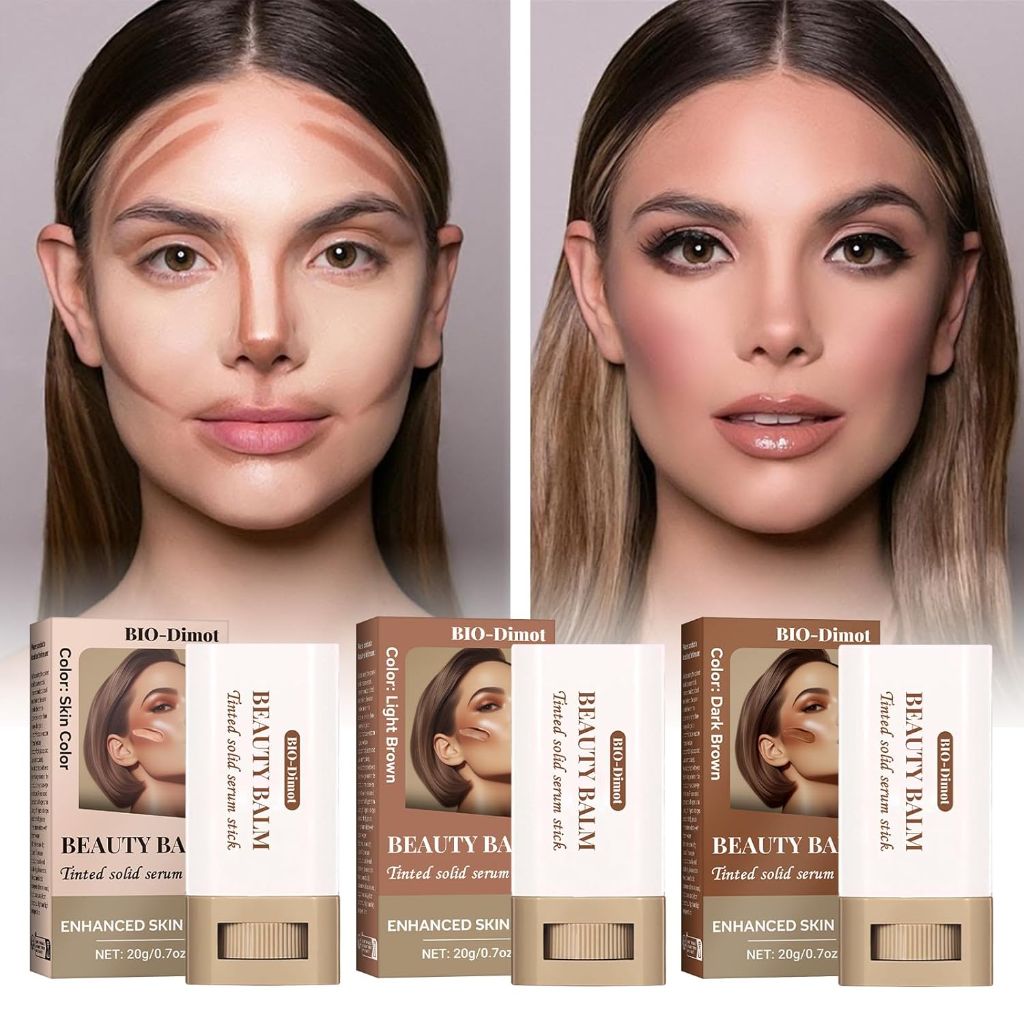 Beauty Balm -Tinted Solid Serum Foundation Stick – Skin Color |  Natural Finish, 20g  (Light Brown Shade)
