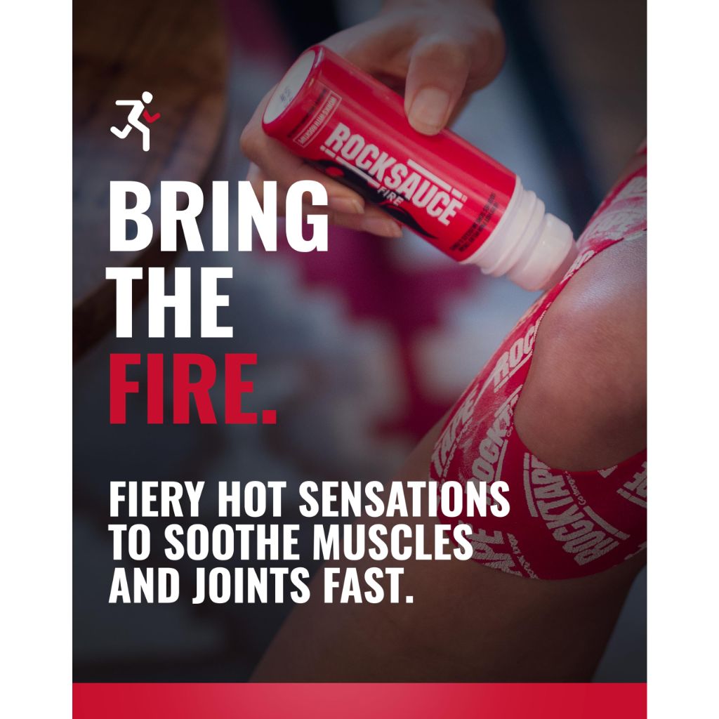 RockSauce Fire, 3 oz Roll-On - Easy to use Pain Relief Cream