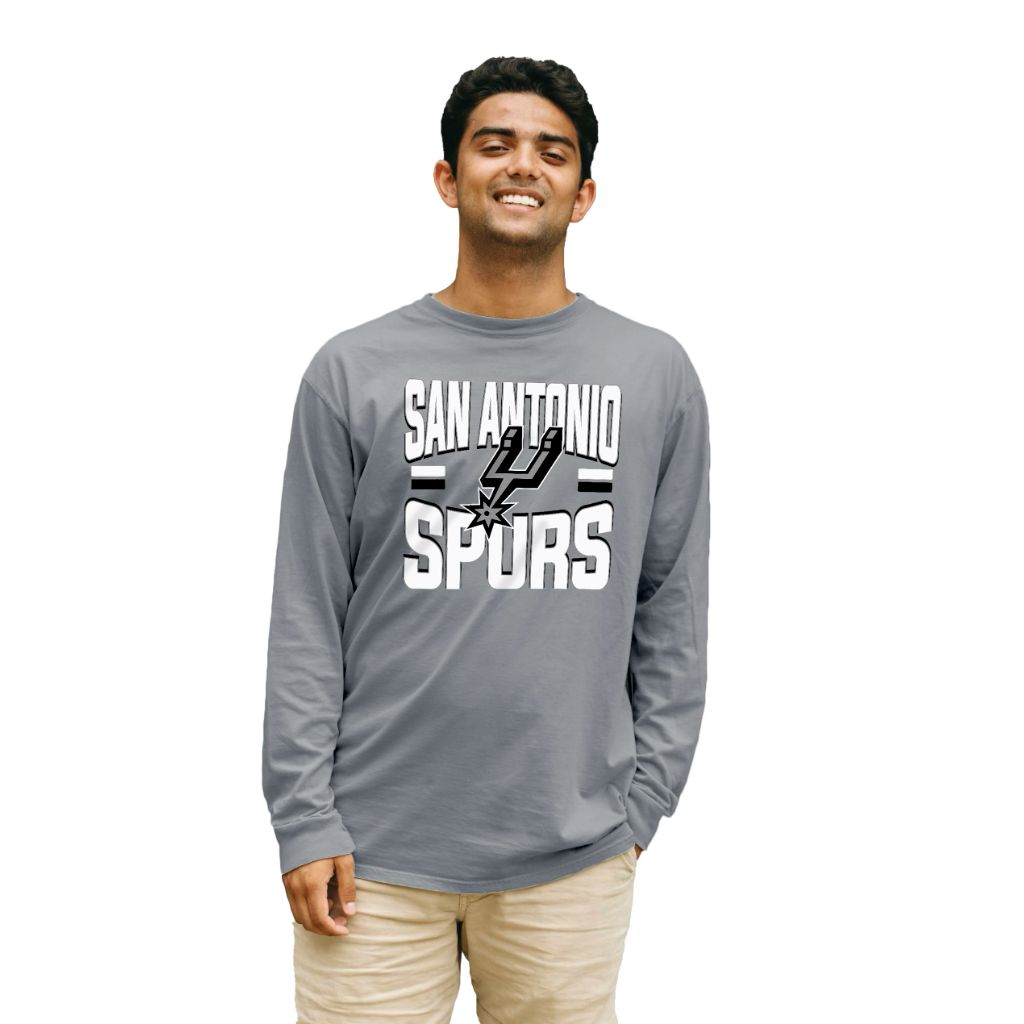 San Antonio Spurs NBA Officially Licensed Long Sleeve T-Shirt Ringspun Bold Team Color, Small