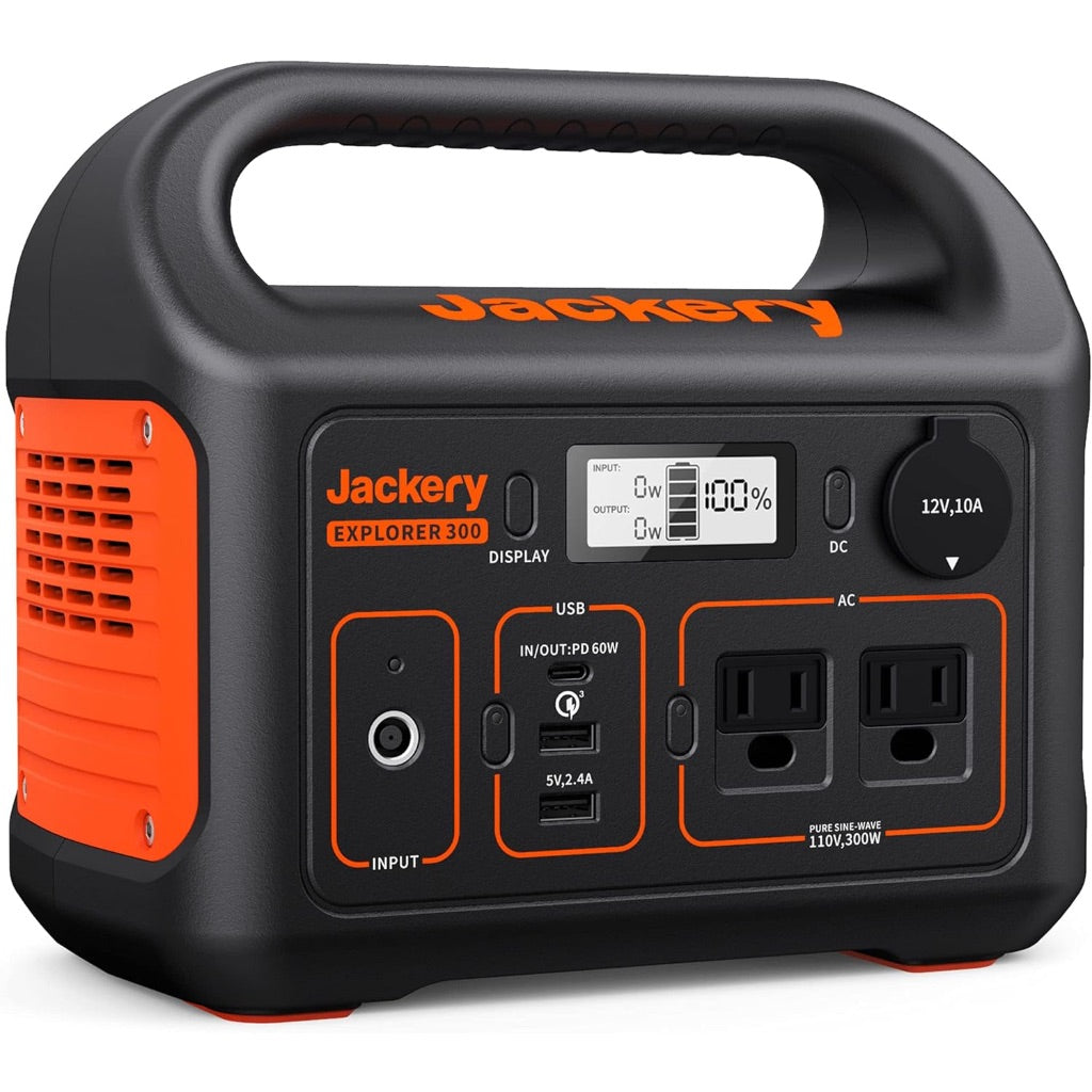 Jackery Portable Power Station Explorer 300, 293Wh Backup Lithium Battery, Solar Generator for Outdoors Camping Travel Hunting Blackout (Solar Panel Optional)