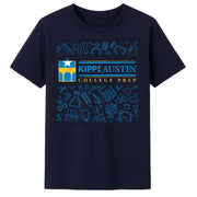 KIPP Texas Kipp Austin College Prep Short Sleeve Crewneck T-Shirt, Navy, Small