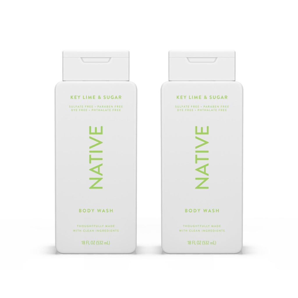 Native Body Wash Contains Naturally Derived Ingredients | Key Lime & Sugar | 18 oz