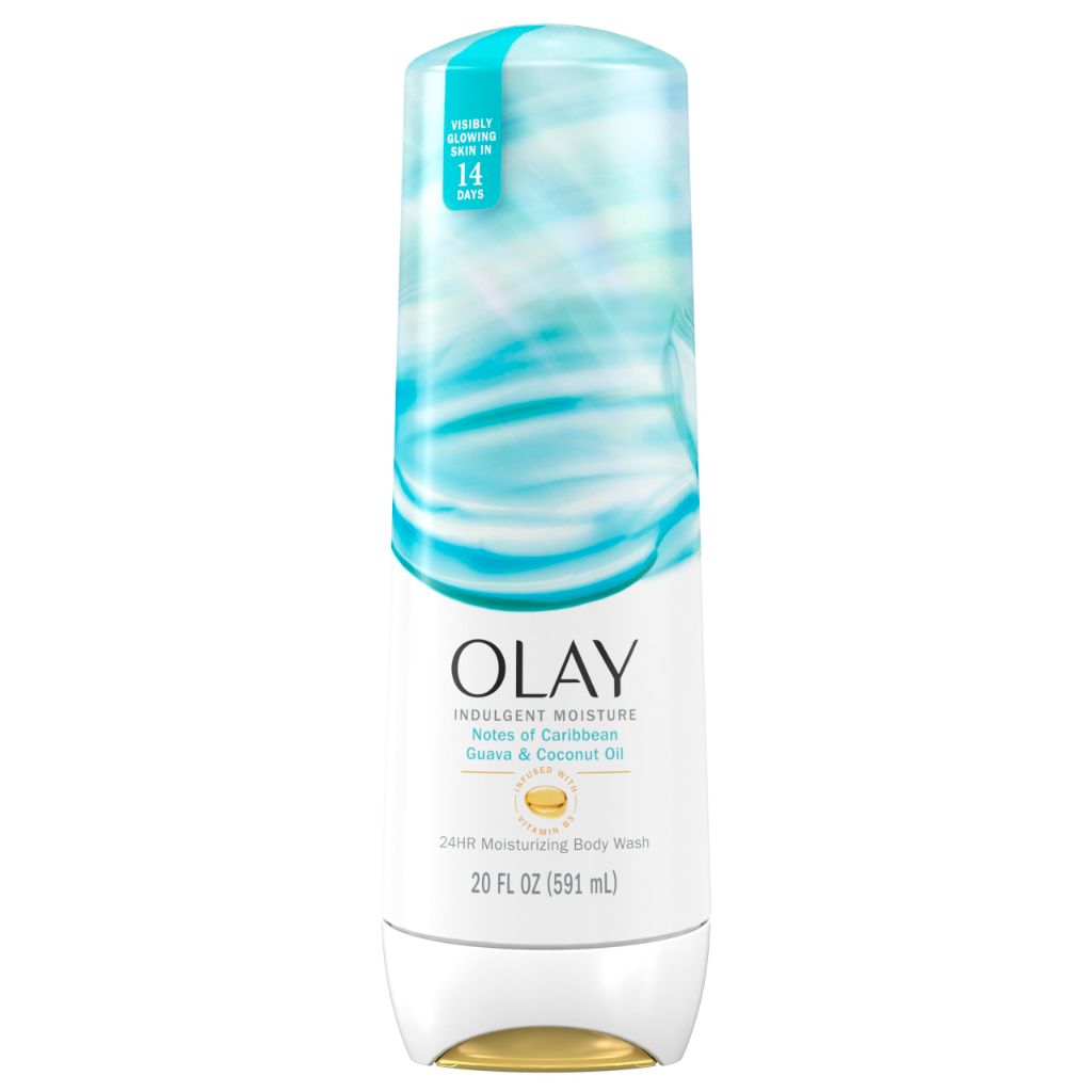 Olay Body Wash for Women, Indulgent Moisture, Guava & Coconut Scent, 20 fl oz
