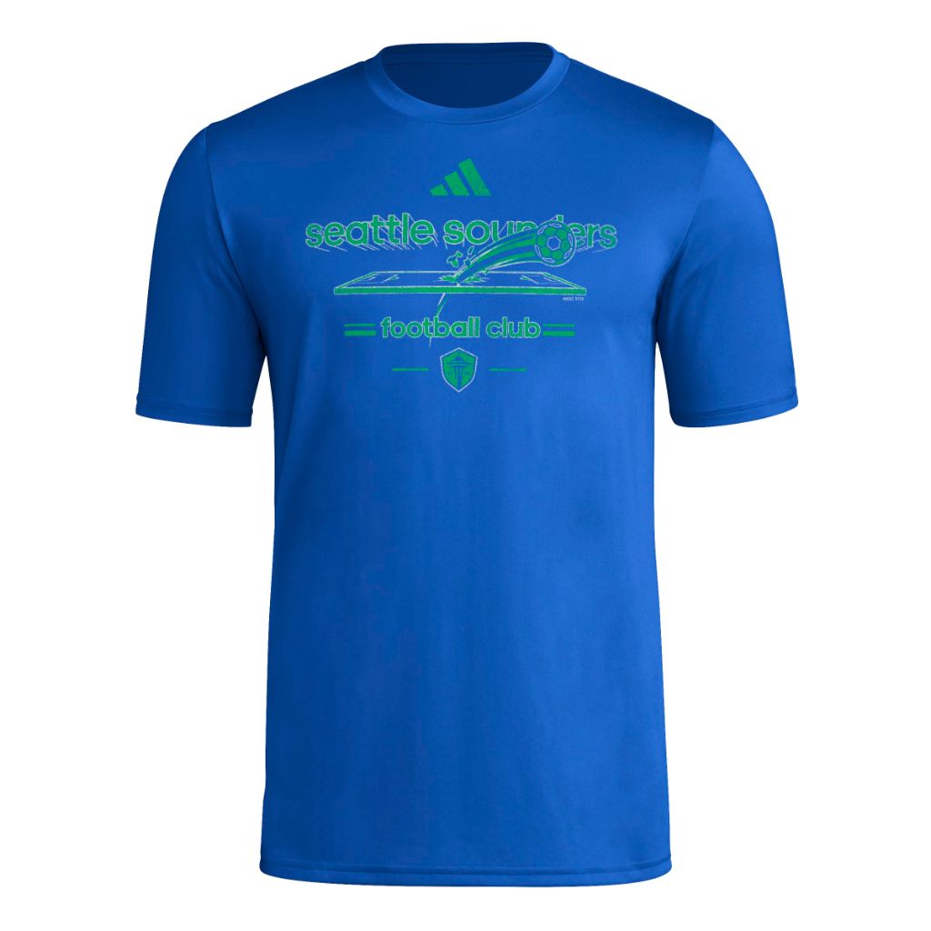 Adidas Mens Seattle Sounders Pre-Game Short Sleeve Soccer T-Shirt,Team Royal Blue/Seattle Sounders,XX-Large