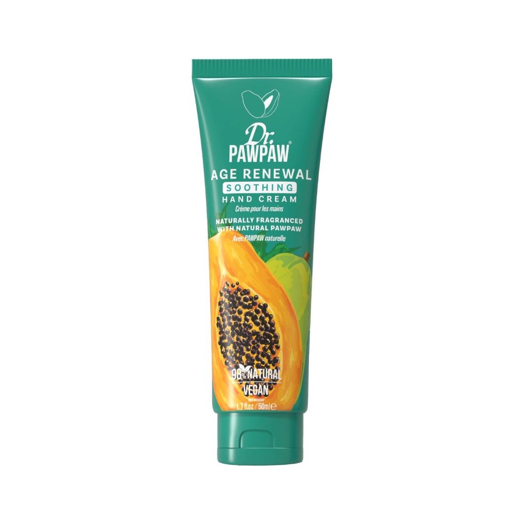Dr.PAWPAW Age Renewal Soothing - Papaya, Naturally Fragranced Hand Cream for Hands, Nails & Cuticles, Multitasking Softening, Nourishing, Vegan and Cruelty Free (50 ml)