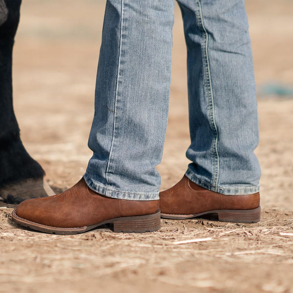 Suokdil Cowboy Boots for Men, Brown - size 10