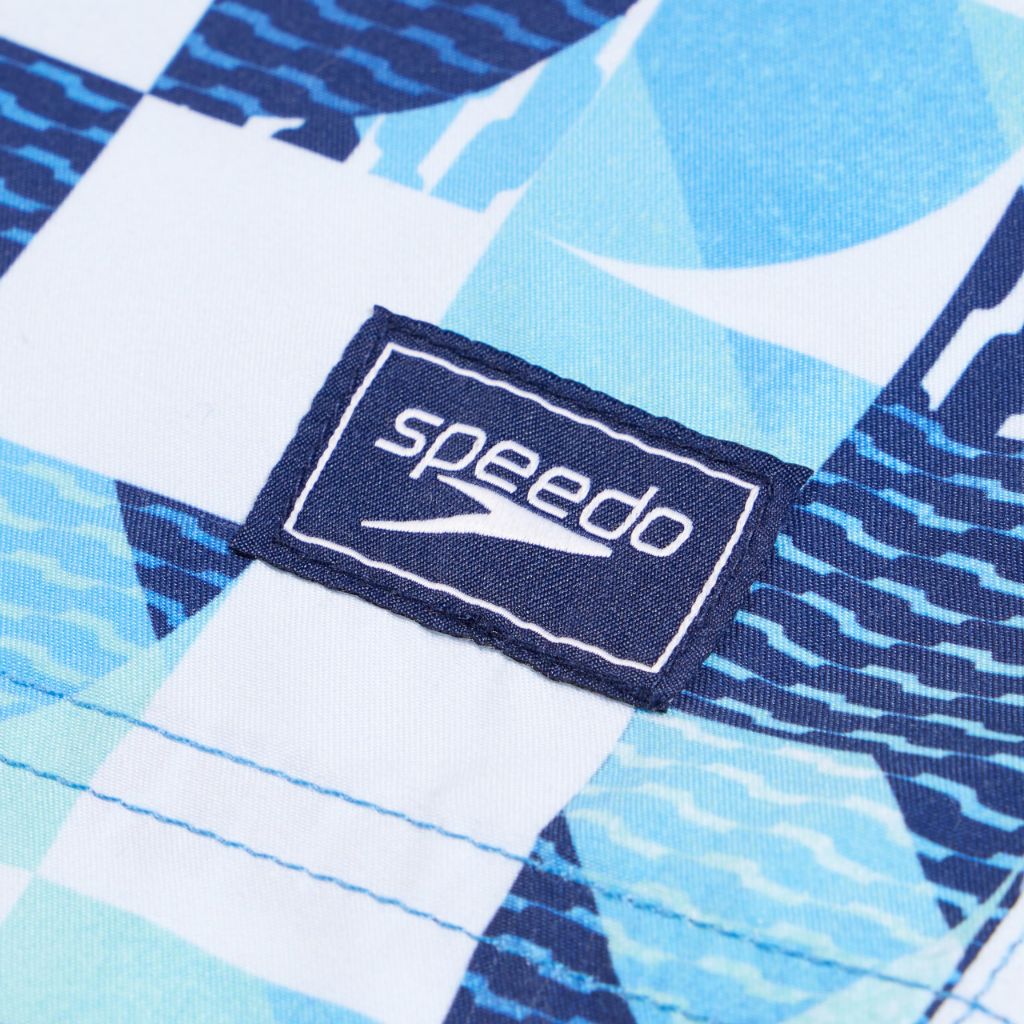 SZ 2XS Speedo Boy's Swim Trunk Knee Length Boardshort E-Board Printed