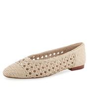 Aerosoles Women's Arno Raffia Ballet Flat, Natural Embroidered Raffia, 8M