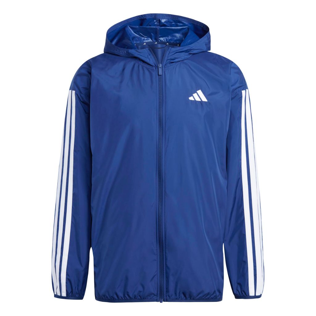 adidas Men's Essentials 3-Stripes Sportswear Windbreaker - Dark Blue/White, XX-Small