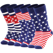 BISOUSOX American Flag Socks Men's Dress Socks, Sizes 9-12