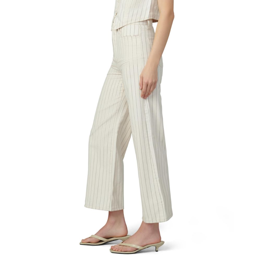 Joe's Jeans Women's The Mia High Rise Wide Leg Ankle Jean, Natural Stripe, 31