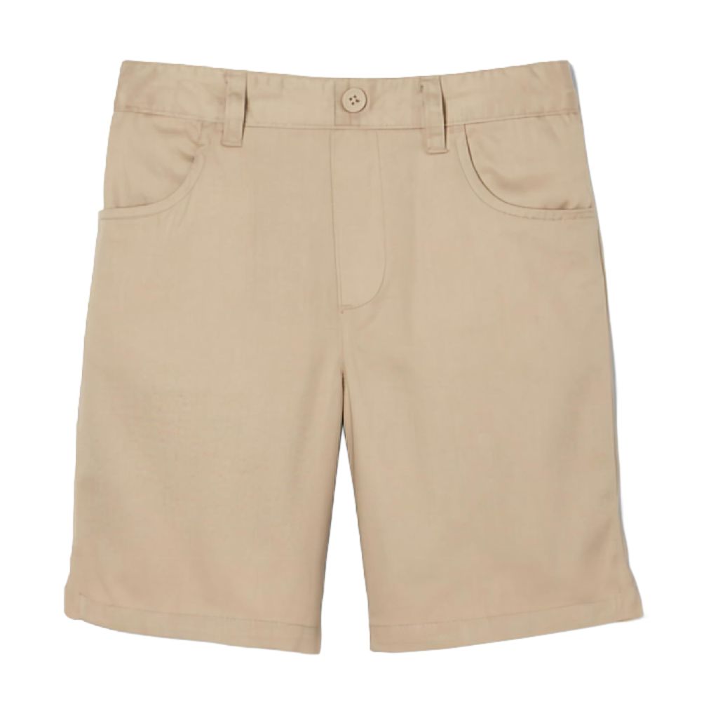 French Toast Girls' Pull-On Twill Short - Khaki, 12.5 Plus