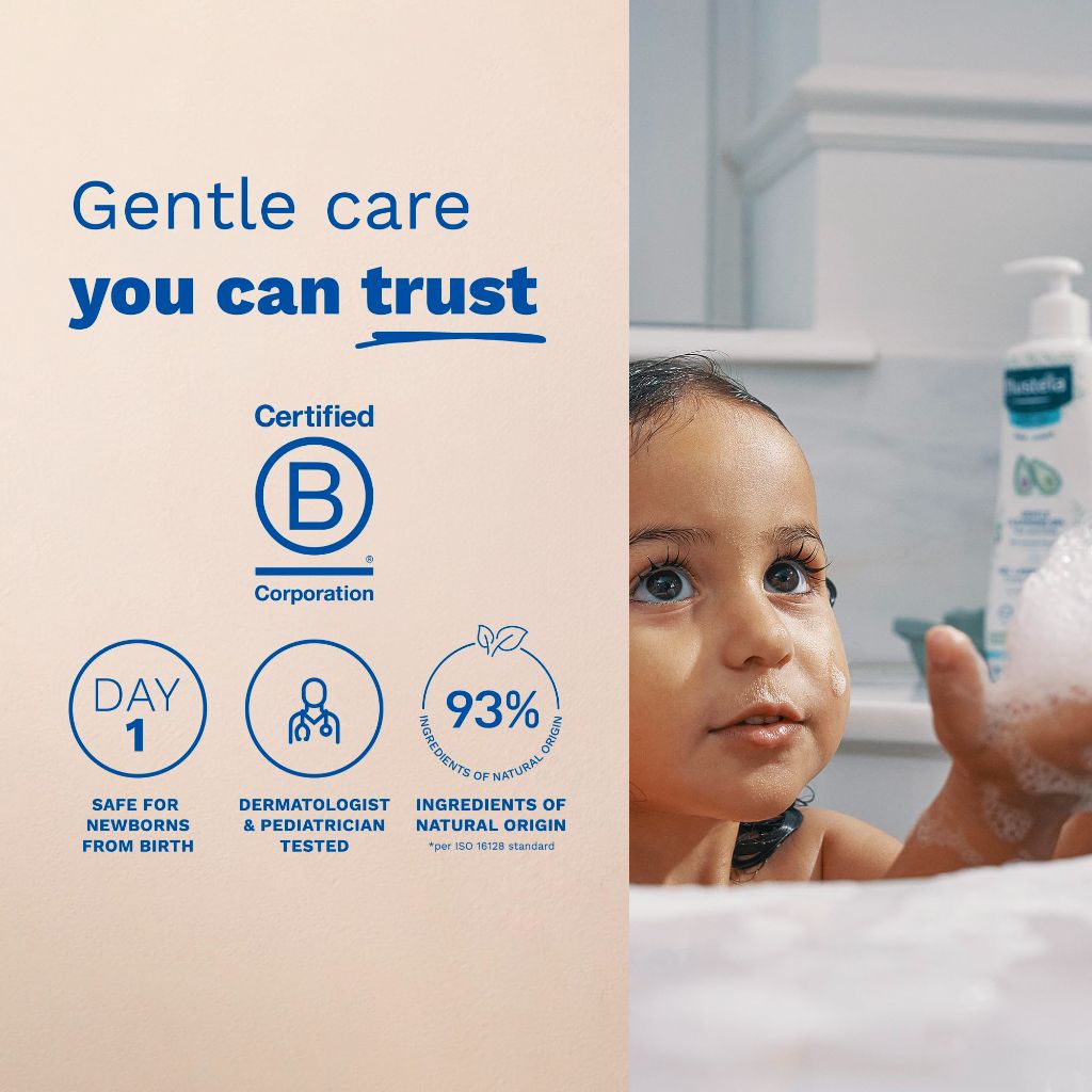 Mustela Gentle Cleansing Gel - Baby Wash for Delicate Skin and Hair - 25.35 fl. oz.