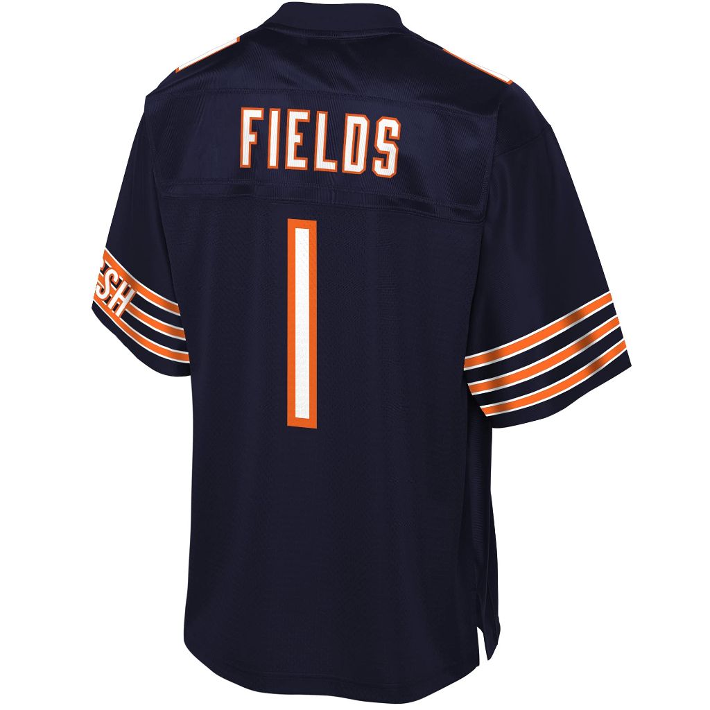 NFL PRO LINE Men's Justin Fields Navy Chicago Bears Jersey