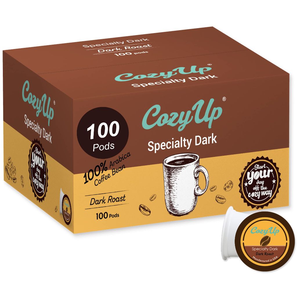 Cozy Up Specialty Dark Single-Serve Coffee Pods, 100-Count