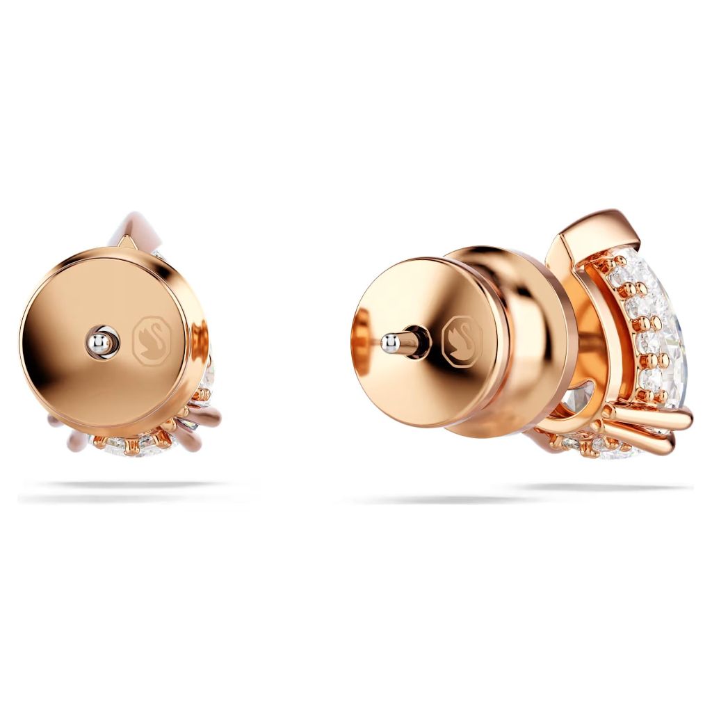 Swarovski Stilla Pear Cut Earrings - White, Rose Gold-Tone Finish (5734248)