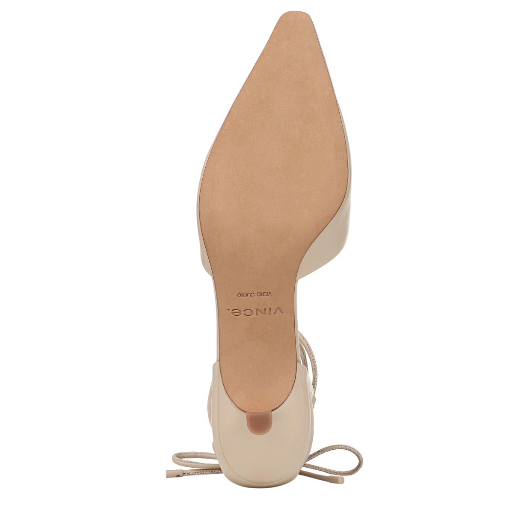 Vince Womens Sarai Pump Birch Sand Beige Leather 7 M