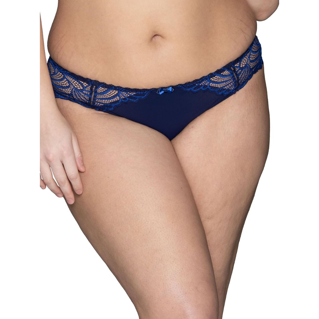 SZ XL, Vanity Fair Women's Flattering Lace Panties: Lightweight & Silky with Superior Stretch | Blue Mystique
