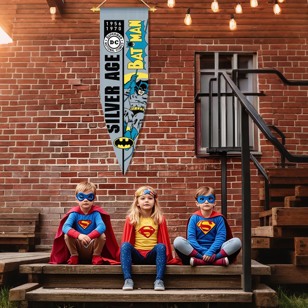 Banner Flag Officially Licensed Superhero Banner Flag,Birthday Party Supplies,Indoor/Outdoor Decor for Fans Parties & Events.